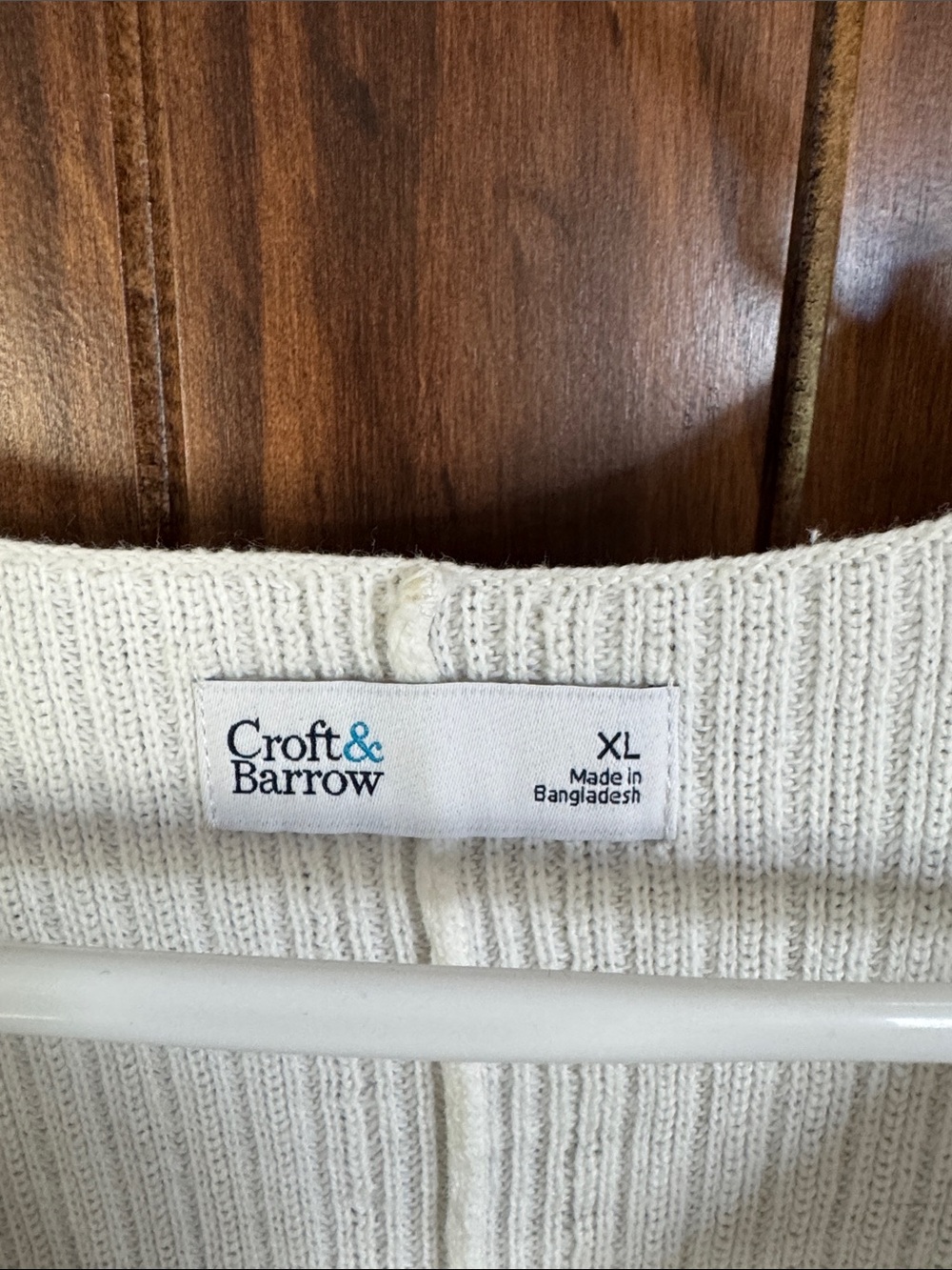 croft & barrow White V-Neck Ribbed Short-Sleeve Sweater - Picture 2 of 5